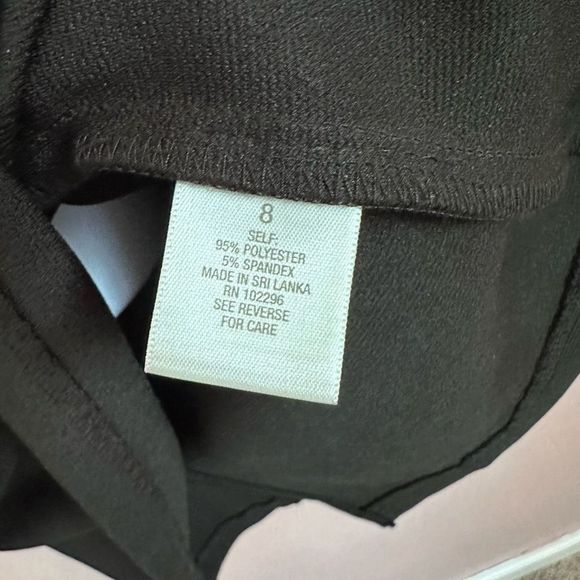 Dress Barn black & white belted dress size 8 - Picture 7 of 7